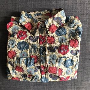Liberty London print button down shirt